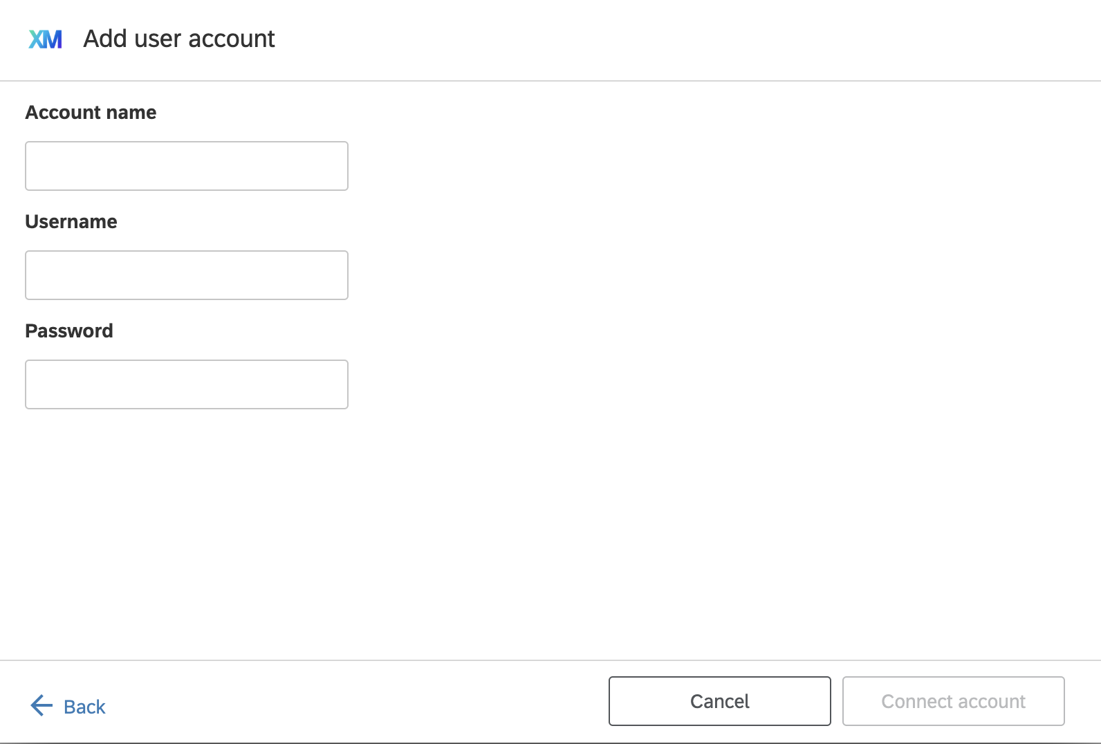 Empty basic auth form screen
