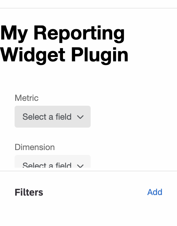 Reporting Widget Title