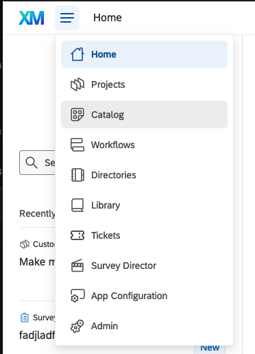 Catalog navigation