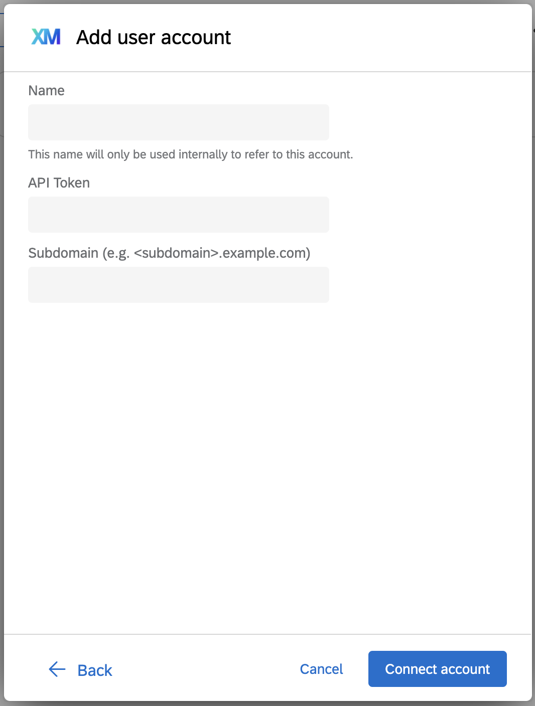 Connection Account Attribute Example