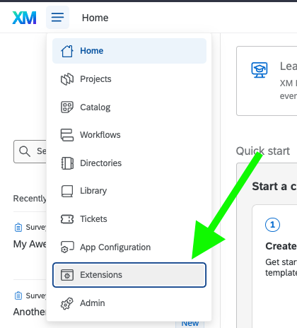 Extensions Global Context Switcher Location
