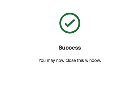 Dev Portal Success Page