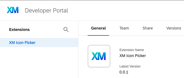 Extension listing