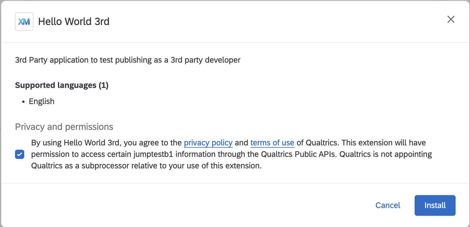 License Agreement Modal