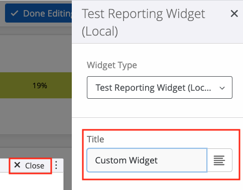 edit widget