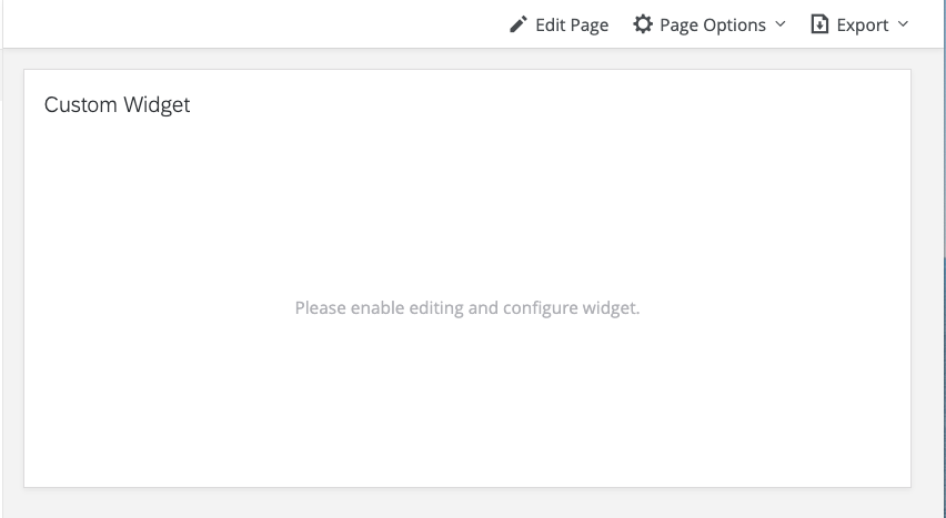 Reporting Widget - Hello World