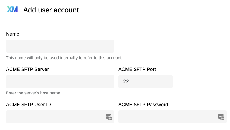 SFTP auth labels after override