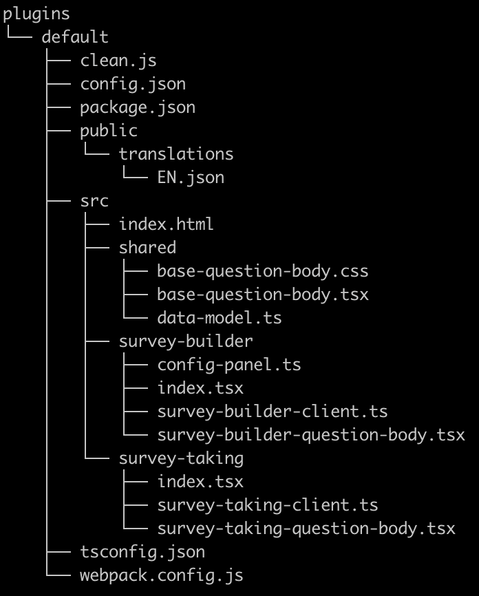 QTP Survey Plugin Folder Structure