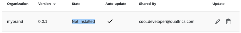 Survey status.